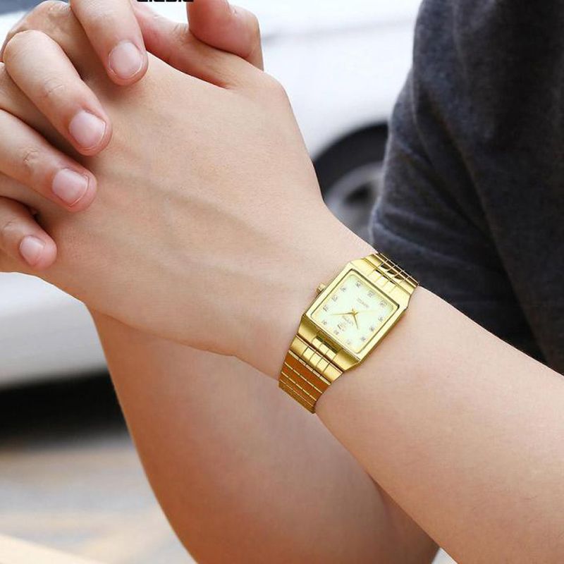 LIEBIG Fashion Casual ladies watch Women Wrist band Stainless Steel Gold Couple watches Waterproof Quartz Wrist Watch Luxury Luminous Analog watch Men Watch Birthday gifts Valentine's Day gifts