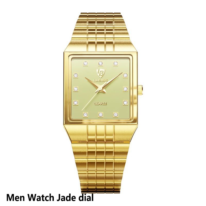 LIEBIG Fashion Casual ladies watch Women Wrist band Stainless Steel Gold Couple watches Waterproof Quartz Wrist Watch Luxury Luminous Analog watch Men Watch Birthday gifts Valentine's Day gifts