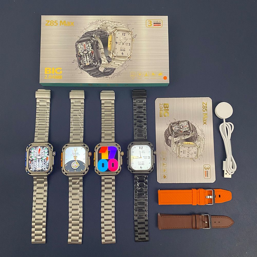 Z85 MAX Smart Watch Men Women NFC GPS Waterproof Smartwatches for Men Smart Island  Stainless Steel PU Leather TPU Straps Wristband Smart Band Fitness Bracelet For Android IOS Couple Women Smart watch