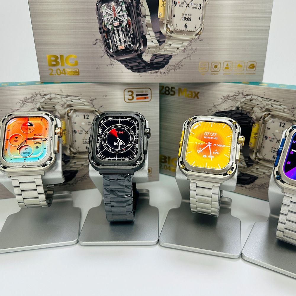 Z85 MAX Smart Watch Men Women NFC GPS Waterproof Smartwatches for Men Smart Island  Stainless Steel PU Leather TPU Straps Wristband Smart Band Fitness Bracelet For Android IOS Couple Women Smart watch
