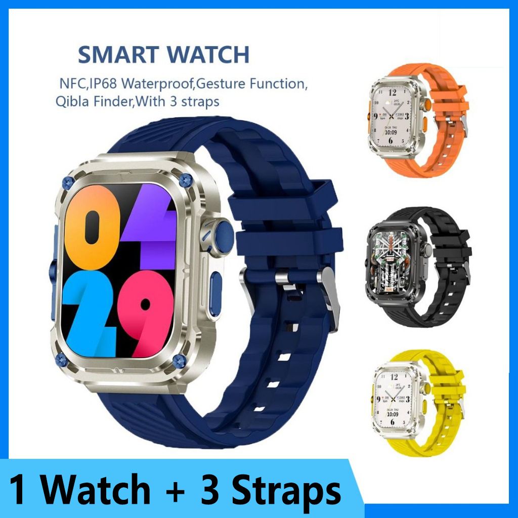 Z85 MAX smart watch with 3 straps gesture sensor touch control waterproof anti-fall anti-freeze ultra-long standby smartwatches sports bracelet For IOS Android Men Smart watch Women Smart watch