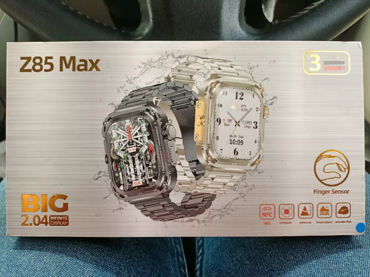 Z85 MAX smart watch with 3 straps gesture sensor touch control waterproof anti-fall anti-freeze ultra-long standby smartwatches sports bracelet For IOS Android Men Smart watch Women Smart watch