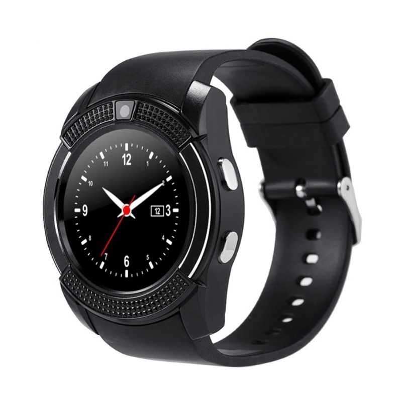 V8 Touch Screen Bluetooth Smart Watch With Sim card and TF Card slot Men's Smartwatch Sport Fitness Tracker Watches Sim Card Phone Support Camera independently Watch Style smartphone Men Smart watch
