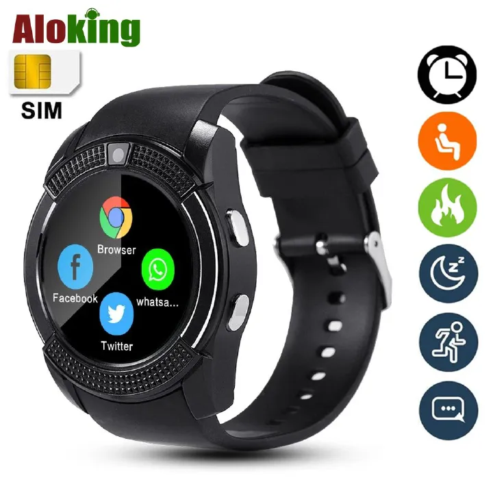 V8 smart watch Waterproof Bluetooth Smart Watches With sim card camera Fitness Bracelet Cool Clock Support TF Card Facebook Whatsapp Smartwatches for Women Men Kids DZ09 Y1 A1 GT08 Men's Smart Watch