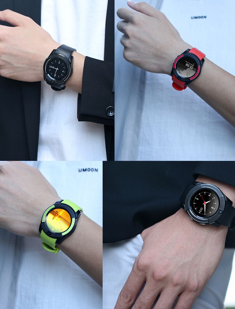 V8 smart watch Waterproof Bluetooth Smart Watches With sim card camera Fitness Bracelet Cool Clock Support TF Card Facebook Whatsapp Smartwatches for Women Men Kids DZ09 Y1 A1 GT08 Men's Smart Watch