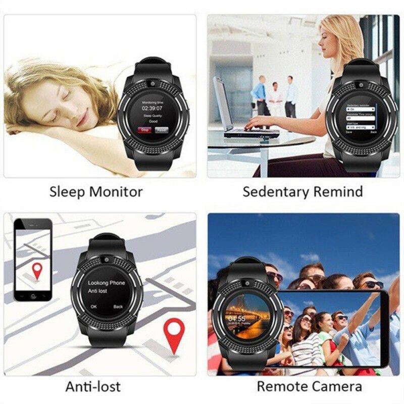 V8 smart watch Waterproof Bluetooth Smart Watches With sim card camera Fitness Bracelet Cool Clock Support TF Card Facebook Whatsapp Smartwatches for Women Men Kids DZ09 Y1 A1 GT08 Men's Smart Watch