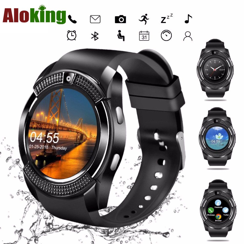 V8 smart watch Waterproof Bluetooth Smart Watches With sim card camera Fitness Bracelet Cool Clock Support TF Card Facebook Whatsapp Smartwatches for Women Men Kids DZ09 Y1 A1 GT08 Men's Smart Watch