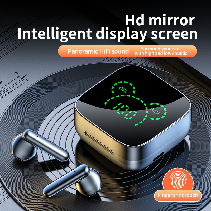 TWS Wireless Bluetooth Earphones K60 Touch Control 9D Stereo Bluetooth Headset With Mic Run Sport Earphones Waterproof Earbuds Led Display Wireless Earphone Earpods Noise Reduction Wireless Headphone