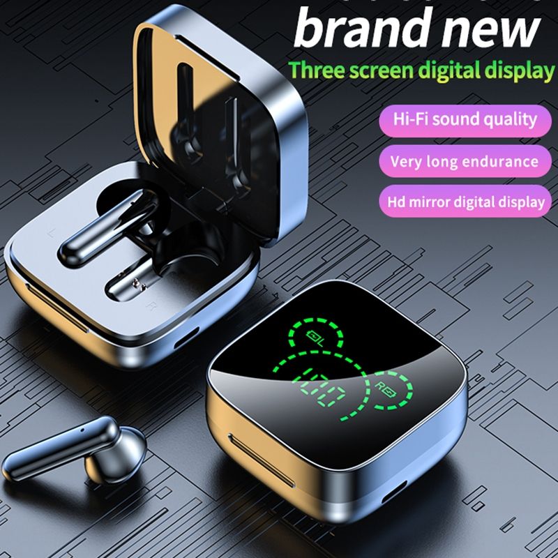 TWS Wireless Bluetooth Earphones K60 Touch Control 9D Stereo Bluetooth Headset With Mic Run Sport Earphones Waterproof Earbuds Led Display Wireless Earphone Earpods Noise Reduction Wireless Headphone