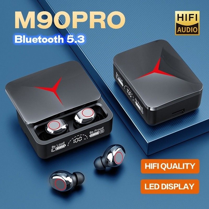 M90 Pro TWS Wireless Earbud In-Ear Bluetooth Earbuds Original Airpods LED Display Touch Control Headset wireless earphone 9D HIFI Bass Sound Bluetooth Earpods Waterproof Sports Earphones With Mic