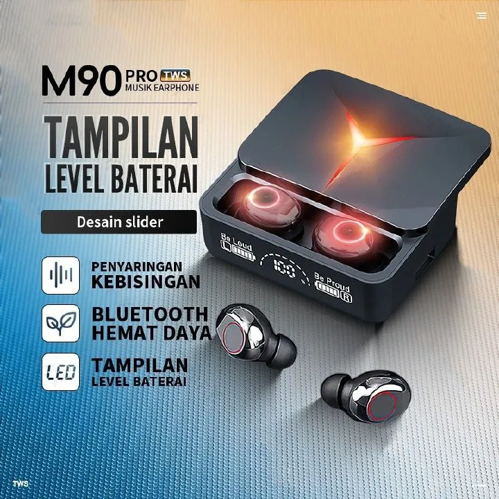 m90 pro earbuds wireless earphone TWS Touch Control 5.3 Bluetooth Headset in-ear wireless earbuds with Mic gaming Headphone HIFI Stereo Sound Sports M90pro Earpods Bluetooth Earphone with Powerbank