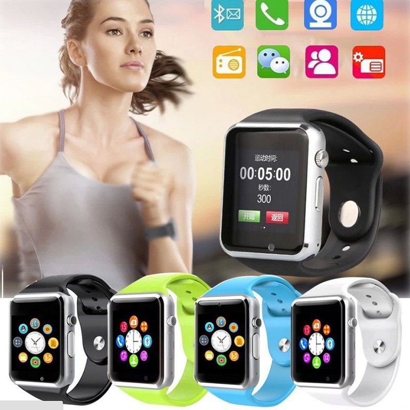 Smartwatches Support SIM TF Card Camera Waterproof Wristwatch GSM Smart Phone A1 smart watch support Bluetooth call with SIM card slot Android IOS Pedometer Multi-Functions Men Women Smart Watch