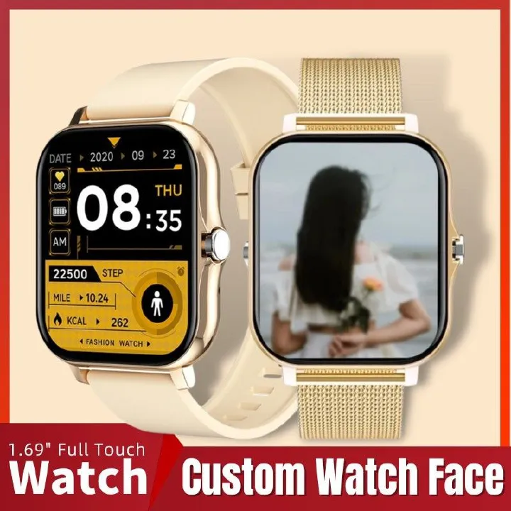 Men Women New Smart Watch with 2 Straps 1.69'' Y13 Waterproof Fitness Heart Frequency Bluetooth call Smartwatch Original High Definition Screen Heart Rate Monitoring Smart Bracelet Smart Band