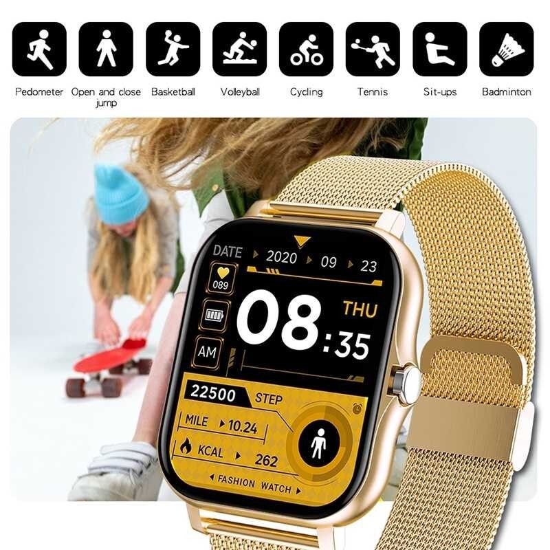 Men Women New Smart Watch with 2 Straps 1.69'' Y13 Waterproof Fitness Heart Frequency Bluetooth call Smartwatch Original High Definition Screen Heart Rate Monitoring Smart Bracelet Smart Band
