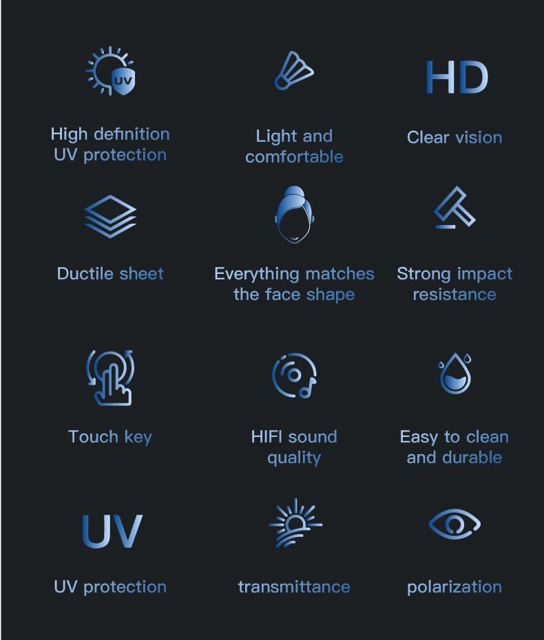 Smart Glasses Men Women bluetooth wireless sunglasses F08 F07 F06 Touch wireless headphone smart sunglasses anti-glare TWS Anti-Blu-ray Stereo music player headset Dual Speaker Wireless Earphone