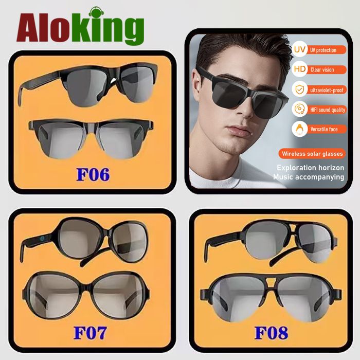 Smart Glasses Men Women bluetooth wireless sunglasses F08 F07 F06 Touch wireless headphone smart sunglasses anti-glare TWS Anti-Blu-ray Stereo music player headset Dual Speaker Wireless Earphone