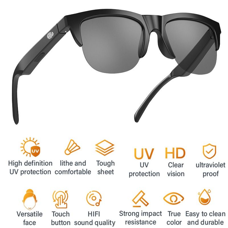 Smart Glasses Men Women bluetooth wireless sunglasses F08 F07 F06 Touch wireless headphone smart sunglasses anti-glare TWS Anti-Blu-ray Stereo music player headset Dual Speaker Wireless Earphone