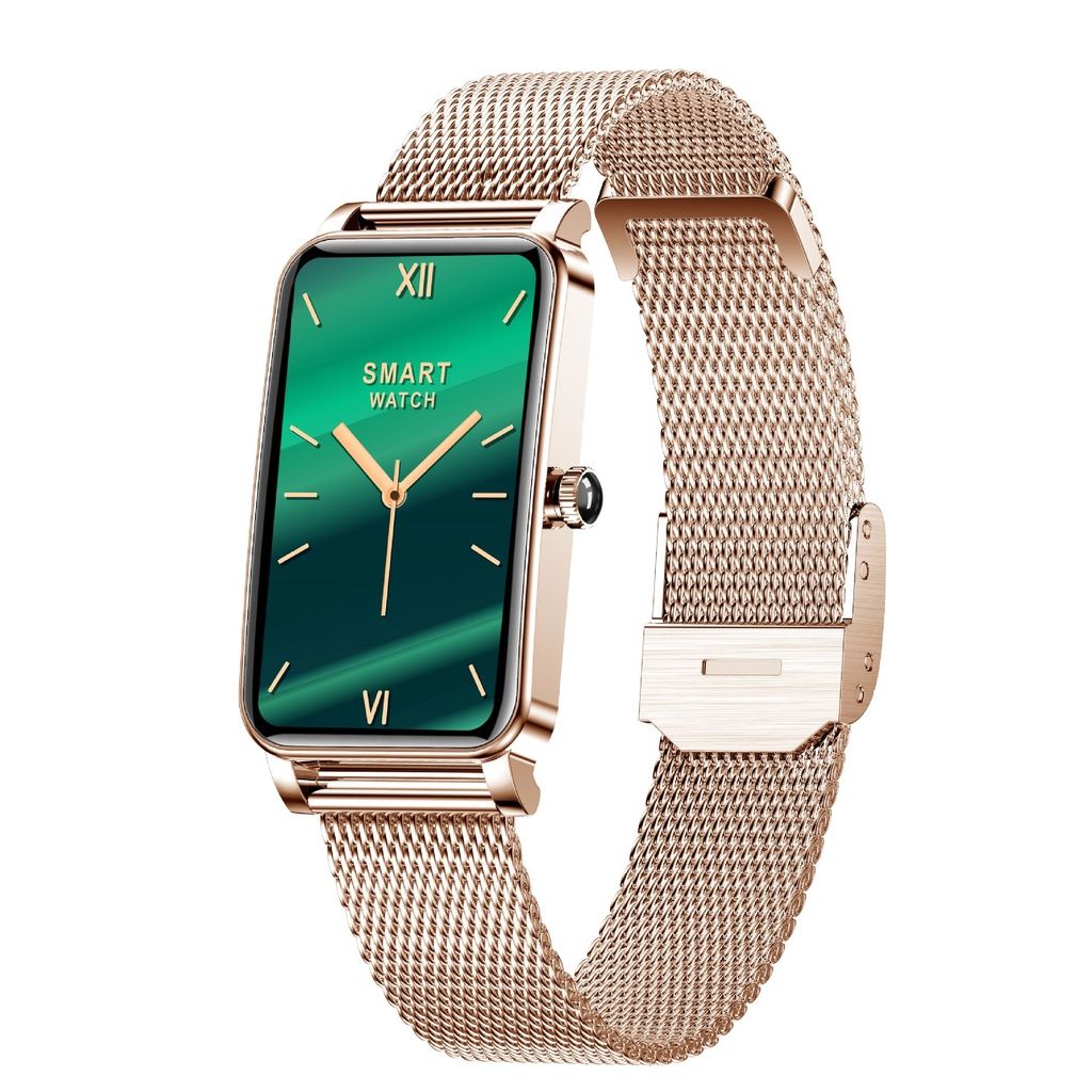 Aloking Exquisite luxury rectangle ZX19 Smart Watch For Ladies Bluetooth Call Sleep Monitor Menstrual Cycle Heart Rate Smartwatches Women Watch Fashion Women Smart wrist watch for woman Ladies Watch