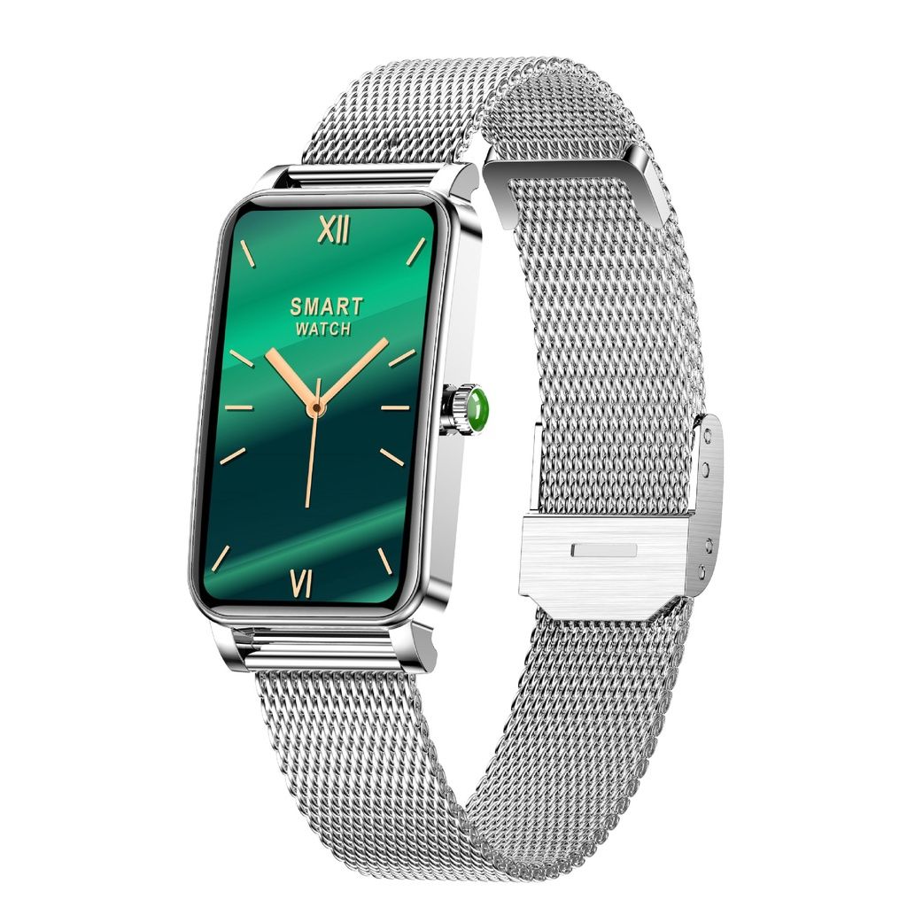 Aloking Exquisite luxury rectangle ZX19 Smart Watch For Ladies Bluetooth Call Sleep Monitor Menstrual Cycle Heart Rate Smartwatches Women Watch Fashion Women Smart wrist watch for woman Ladies Watch