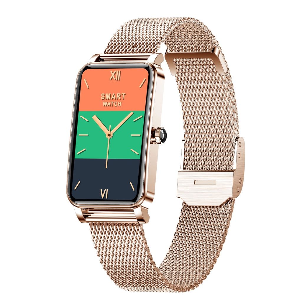 Aloking Exquisite luxury rectangle ZX19 Smart Watch For Ladies Bluetooth Call Sleep Monitor Menstrual Cycle Heart Rate Smartwatches Women Watch Fashion Women Smart wrist watch for woman Ladies Watch