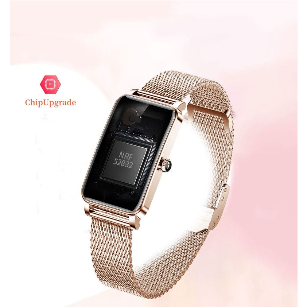 Aloking Exquisite luxury rectangle ZX19 Smart Watch For Ladies Bluetooth Call Sleep Monitor Menstrual Cycle Heart Rate Smartwatches Women Watch Fashion Women Smart wrist watch for woman Ladies Watch