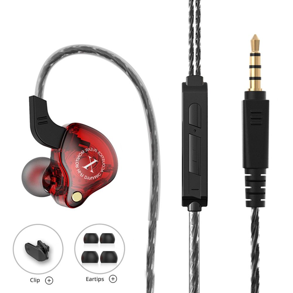 Aloking X2 Deep Bass Dynamic Wired Earphone wired headphone gaming pods With Mic Stereo In-Ear Headset HIFI Sound Music Noise Canceling Buds 3.5mm Universal headphones Running Sports Earphone