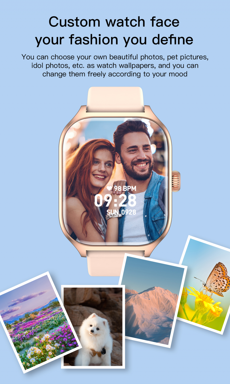 Unisex Smart Watch Ultra-Thin 2.01'' HD Screen Waterproof Fitness sports watch Bluetooth Call Smart Alarm Clock Ladies Smart Bracelet Wrist Watch heart rate Monitor H16 GTS4 Men Women Smartwatch Gift