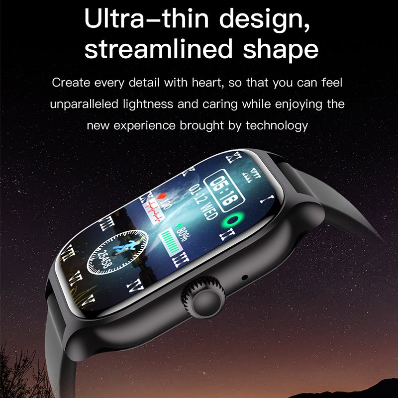 Unisex Smart Watch Ultra-Thin 2.01'' HD Screen Waterproof Fitness sports watch Bluetooth Call Smart Alarm Clock Ladies Smart Bracelet Wrist Watch heart rate Monitor H16 GTS4 Men Women Smartwatch Gift