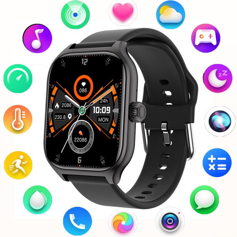 Unisex Smart Watch Ultra-Thin 2.01'' HD Screen Waterproof Fitness sports watch Bluetooth Call Smart Alarm Clock Ladies Smart Bracelet Wrist Watch heart rate Monitor H16 GTS4 Men Women Smartwatch Gift