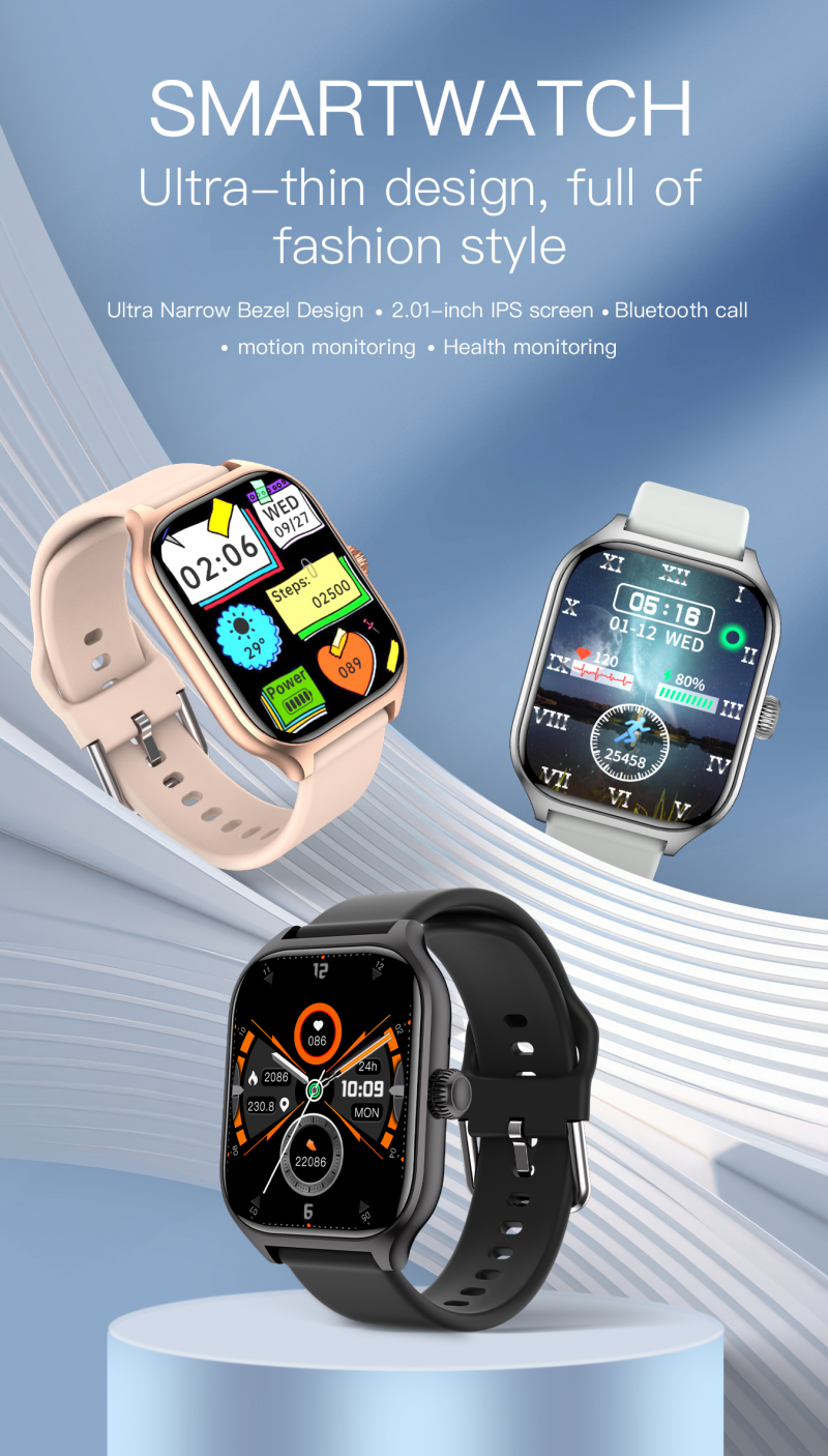 Unisex Smart Watch Ultra-Thin 2.01'' HD Screen Waterproof Fitness sports watch Bluetooth Call Smart Alarm Clock Ladies Smart Bracelet Wrist Watch heart rate Monitor H16 GTS4 Men Women Smartwatch Gift