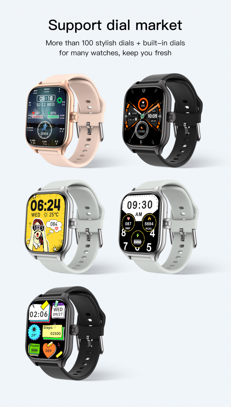 Unisex Smart Watch Ultra-Thin 2.01'' HD Screen Waterproof Fitness sports watch Bluetooth Call Smart Alarm Clock Ladies Smart Bracelet Wrist Watch heart rate Monitor H16 GTS4 Men Women Smartwatch Gift