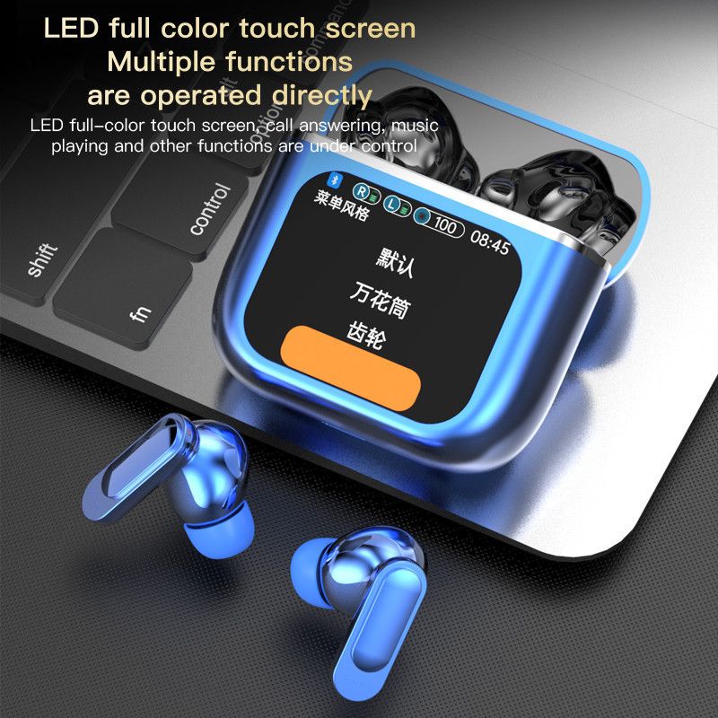 ANC ENC intelligent Noise Cancelling Gaming Earphone Wireless earphone with Mic Touch Screen SE60 Bluetooth Earphones Bluetooth Headphone With Color Screen In ear Wireless Bluetooth Headset Earbud Pod