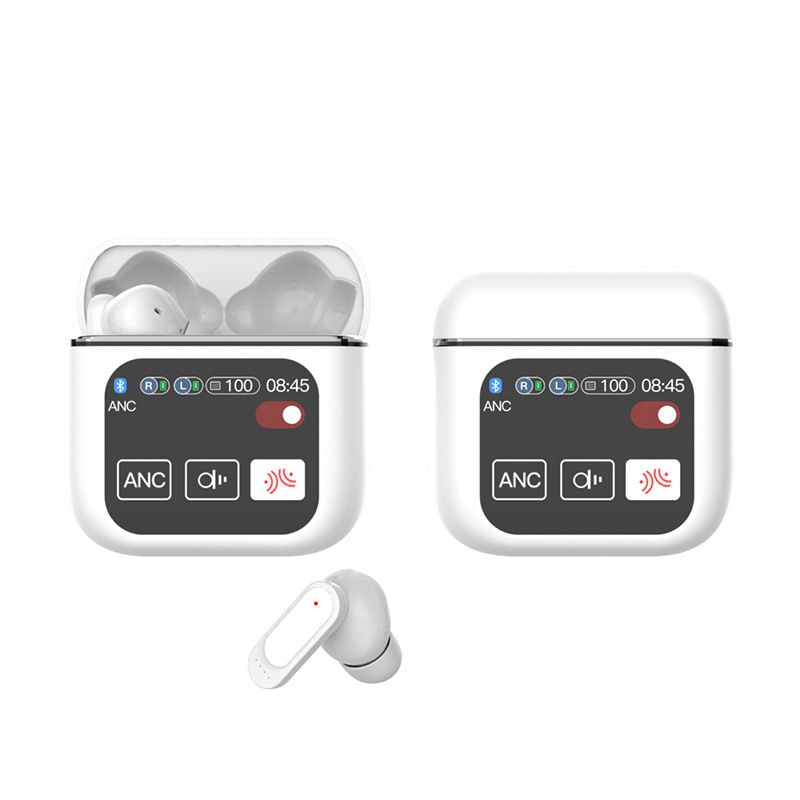 ANC ENC intelligent Noise Cancelling Gaming Earphone Wireless earphone with Mic Touch Screen SE60 Bluetooth Earphones Bluetooth Headphone With Color Screen In ear Wireless Bluetooth Headset Earbud Pod