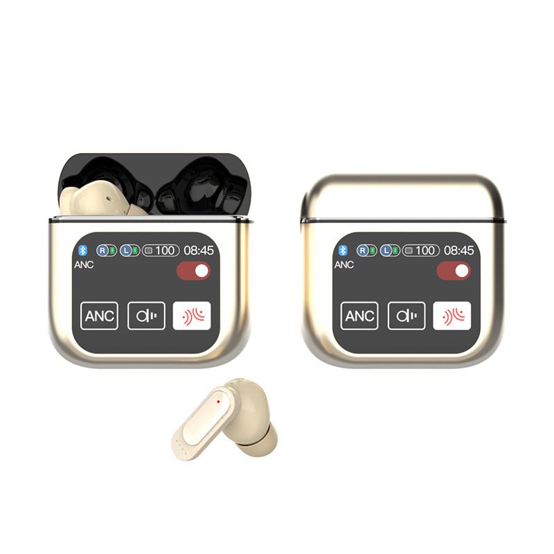 ANC ENC intelligent Noise Cancelling Gaming Earphone Wireless earphone with Mic Touch Screen SE60 Bluetooth Earphones Bluetooth Headphone With Color Screen In ear Wireless Bluetooth Headset Earbud Pod