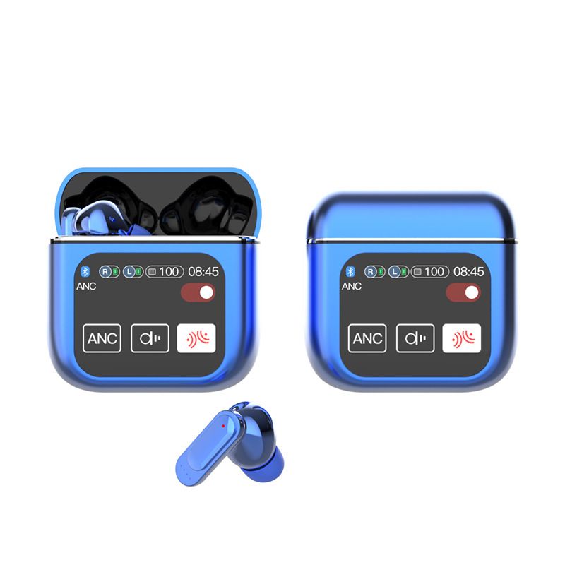 ANC ENC intelligent Noise Cancelling Gaming Earphone Wireless earphone with Mic Touch Screen SE60 Bluetooth Earphones Bluetooth Headphone With Color Screen In ear Wireless Bluetooth Headset Earbud Pod