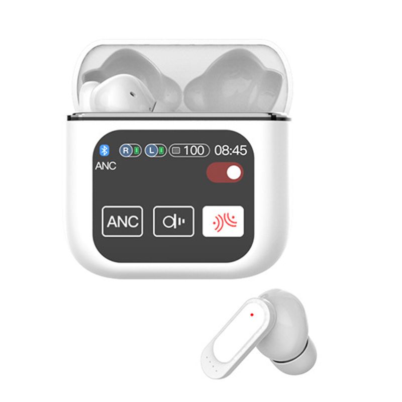 ANC ENC intelligent Noise Cancelling Gaming Earphone Wireless earphone with Mic Touch Screen SE60 Bluetooth Earphones Bluetooth Headphone With Color Screen In ear Wireless Bluetooth Headset Earbud Pod