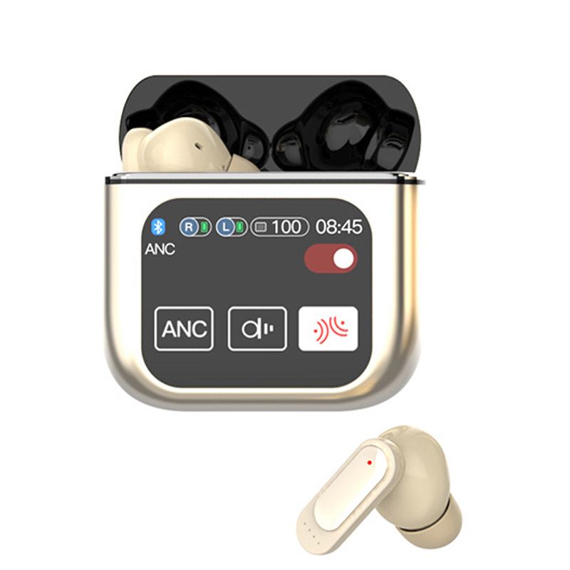 ANC ENC intelligent Noise Cancelling Gaming Earphone Wireless earphone with Mic Touch Screen SE60 Bluetooth Earphones Bluetooth Headphone With Color Screen In ear Wireless Bluetooth Headset Earbud Pod