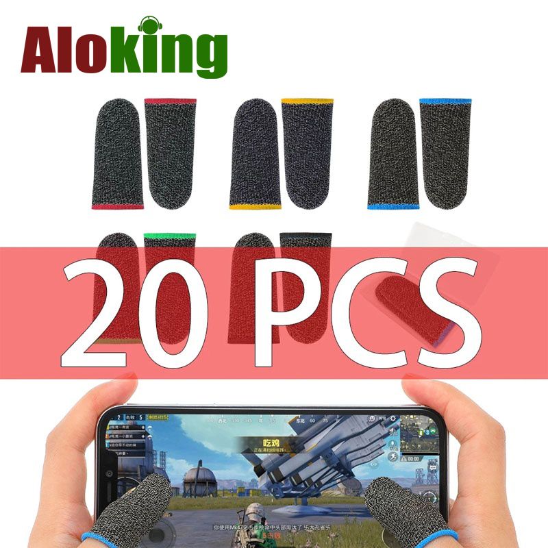 10pairs Aloking wasp feelers game finger sleeve Mobile phone and tablet touch screen game finger cots anime finger cots anti-sweat and anti-slip finger sleeves for gaming Game for Peace Honor of Kings