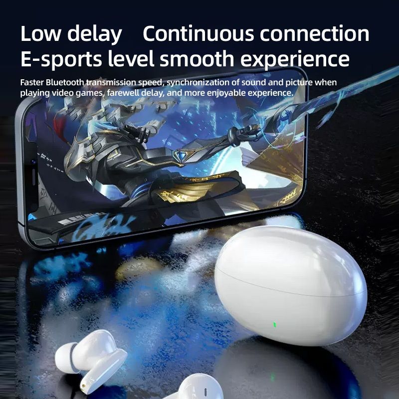 S90 TWS Earphones Wireless Fone Bluetooth Earphones Touch Control Mini Headset Dual Mic Noise Reduction Hifi Stereo Wireless Earbuds for Xiaomi Huawei iPhone In-Ear Wireless earphone gaming Earbuds