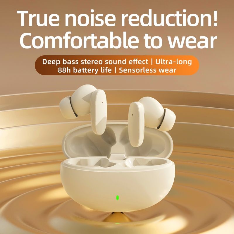 S90 TWS Earphones Wireless Fone Bluetooth Earphones Touch Control Mini Headset Dual Mic Noise Reduction Hifi Stereo Wireless Earbuds for Xiaomi Huawei iPhone In-Ear Wireless earphone gaming Earbuds