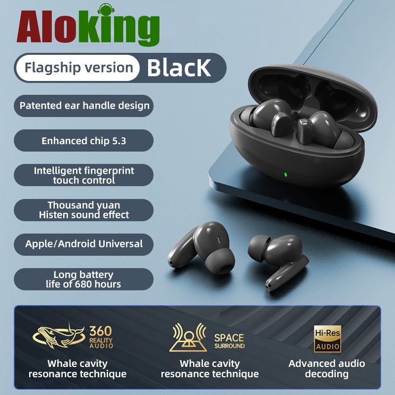 S90 TWS Earphones Wireless Fone Bluetooth Earphones Touch Control Mini Headset Dual Mic Noise Reduction Hifi Stereo Wireless Earbuds for Xiaomi Huawei iPhone In-Ear Wireless earphone gaming Earbuds