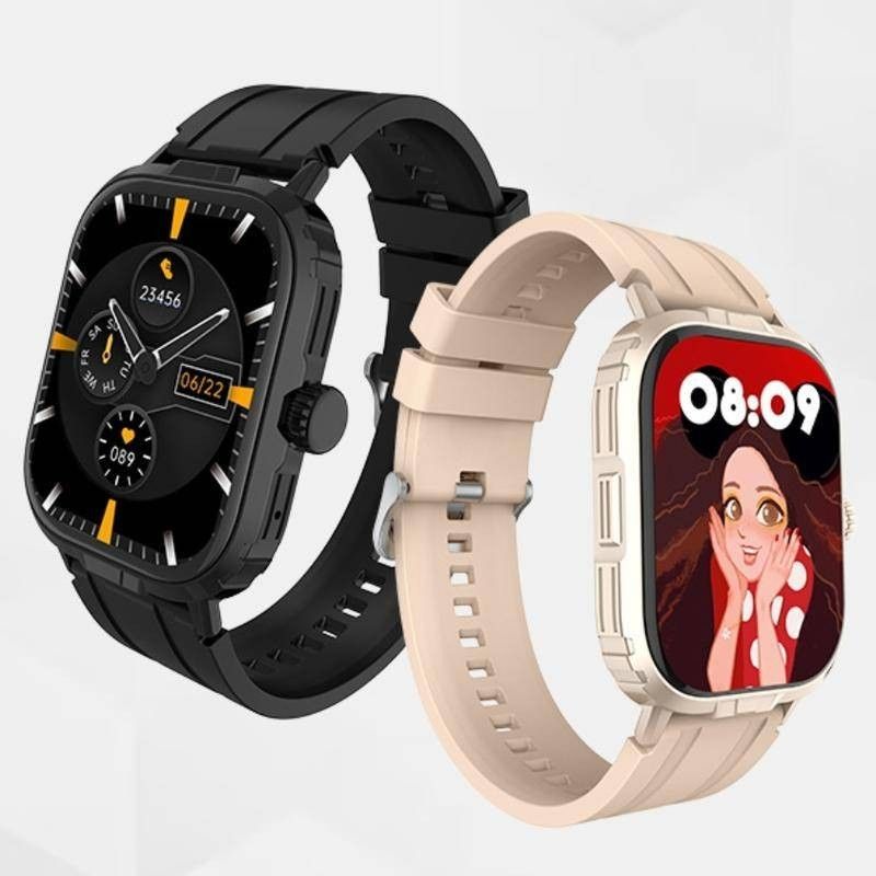 B03 Smart Watch For Men Women AI Gesture Control Touch Square HD Screen Health Monitoring Bluetooth Call Watch Sports Heart Rate Blood Oxygen Multifunction Watch for Android IOS Waterproof Smartwatch