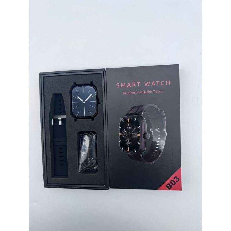 B03 Smart Watch For Men Women AI Gesture Control Touch Square HD Screen Health Monitoring Bluetooth Call Watch Sports Heart Rate Blood Oxygen Multifunction Watch for Android IOS Waterproof Smartwatch