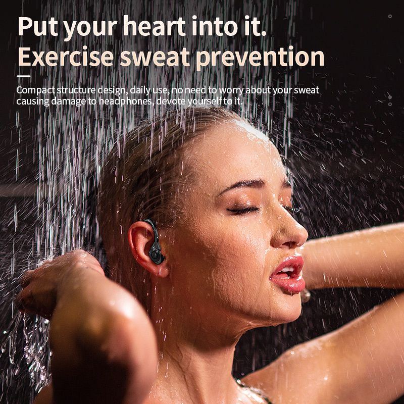 TWS Ture Wireless Earbuds Y7 Bluetooth 5.3 Headphones 24Hrs Playtime with Charging Case LED Diaplay Hi-Fi Sweatproof Noise Canceling Over Ear Earhooks Touch Control Wireless Earphone with Microphone