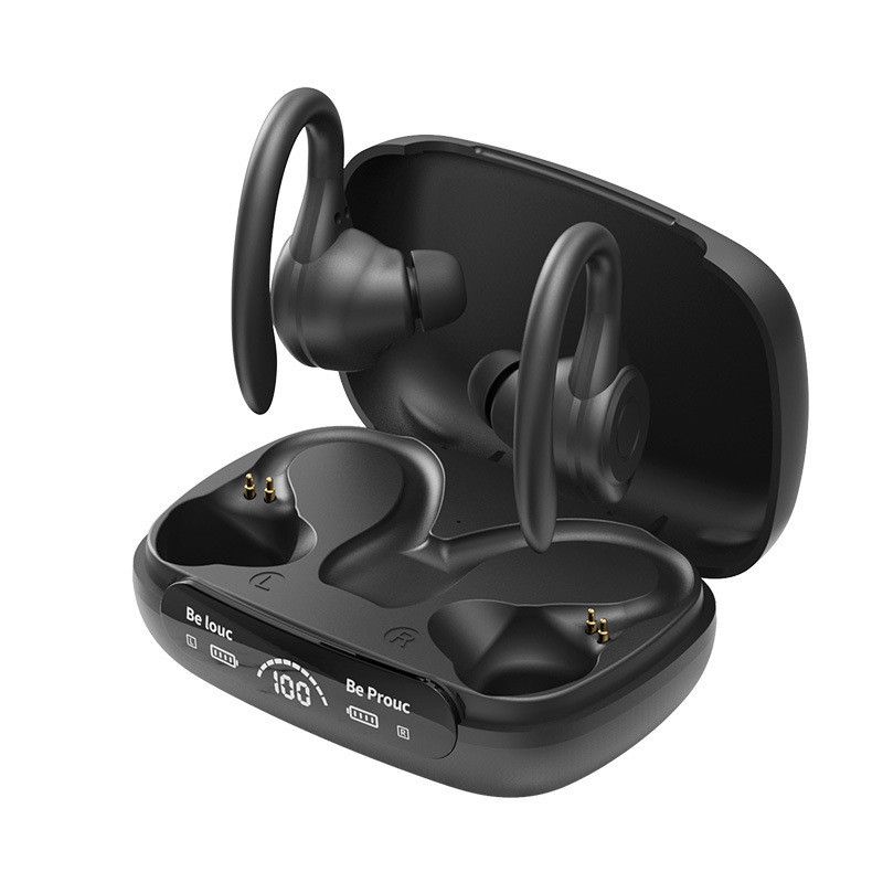TWS Ture Wireless Earbuds Y7 Bluetooth 5.3 Headphones 24Hrs Playtime with Charging Case LED Diaplay Hi-Fi Sweatproof Noise Canceling Over Ear Earhooks Touch Control Wireless Earphone with Microphone