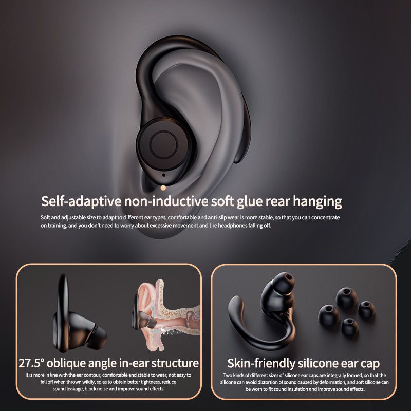 TWS Ture Wireless Earbuds Y7 Bluetooth 5.3 Headphones 24Hrs Playtime with Charging Case LED Diaplay Hi-Fi Sweatproof Noise Canceling Over Ear Earhooks Touch Control Wireless Earphone with Microphone