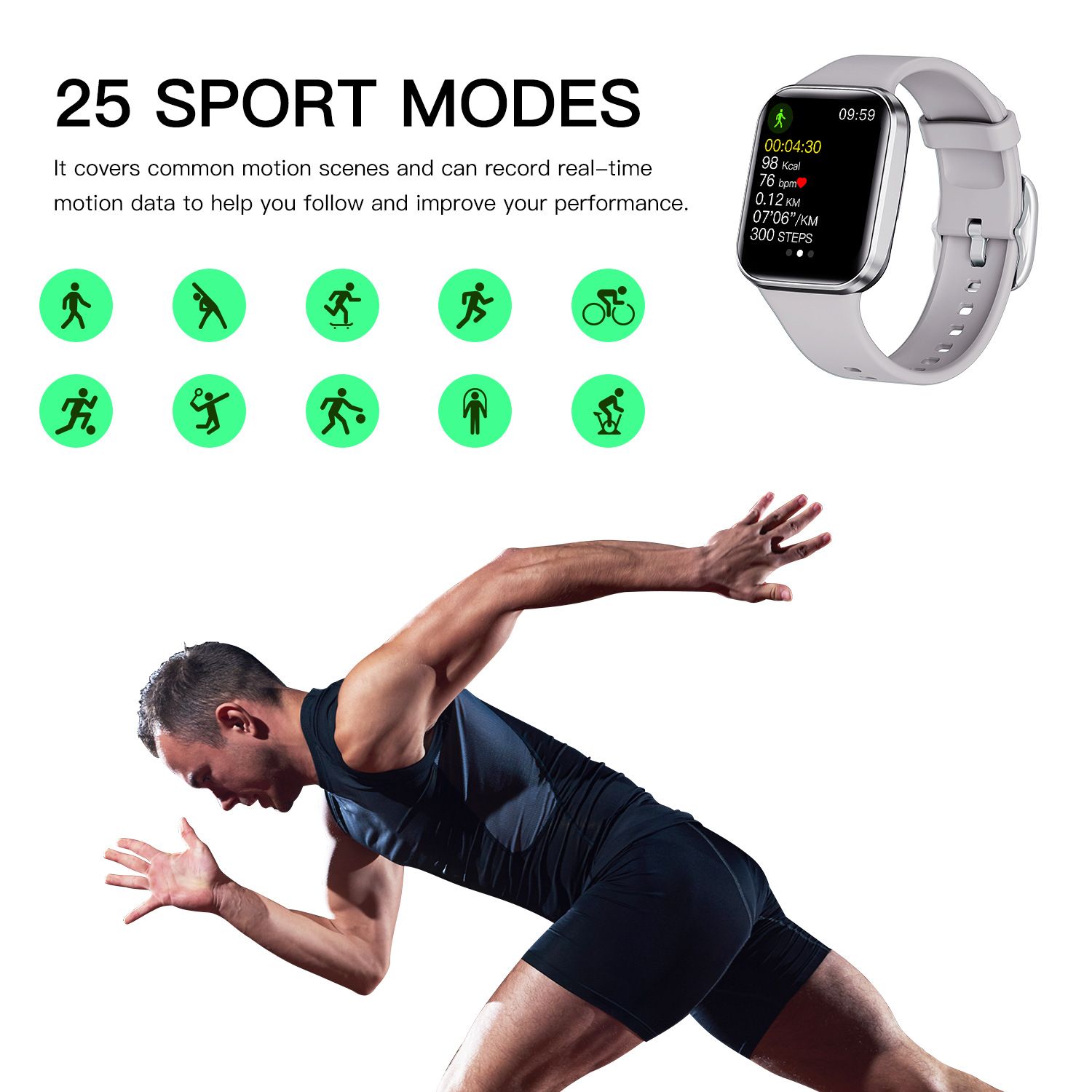Smart Watch Q23 Calculator Watch BP HR O2 Body Temperature Sleep Monitoring IP67 Waterproof Men Women Smartwatches Smart Band Smart Bracelet Fitness Tracker Run Sports Watch for Huawei Android IOS