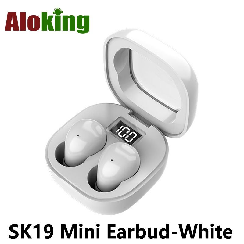 Aloking SK19 Lightweight Mini Sleep Bluetooth Earphone Wireless Music Gaming Earbuds Binaural HIFI Stereo TWS Bluetooth Headphone In-Ear Sleep Noise Cancelling Bluetooth Headset With Microphone