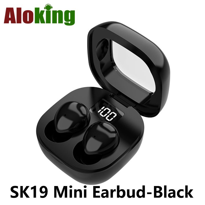 Aloking SK19 Lightweight Mini Sleep Bluetooth Earphone Wireless Music Gaming Earbuds Binaural HIFI Stereo TWS Bluetooth Headphone In-Ear Sleep Noise Cancelling Bluetooth Headset With Microphone