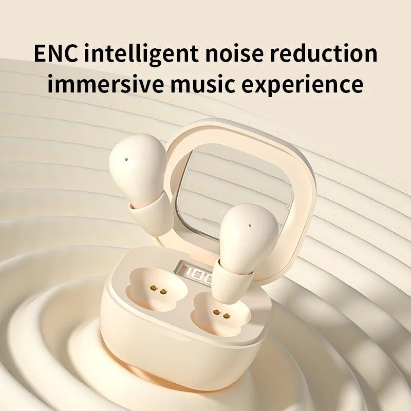 Aloking SK19 Lightweight Mini Sleep Bluetooth Earphone Wireless Music Gaming Earbuds Binaural HIFI Stereo TWS Bluetooth Headphone In-Ear Sleep Noise Cancelling Bluetooth Headset With Microphone